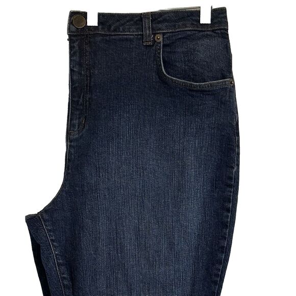 NEW Lands' End Women’s Sz 16W Original Fit Bootleg Jeans (37X30) Stretch Denim - Picture 2 of 15